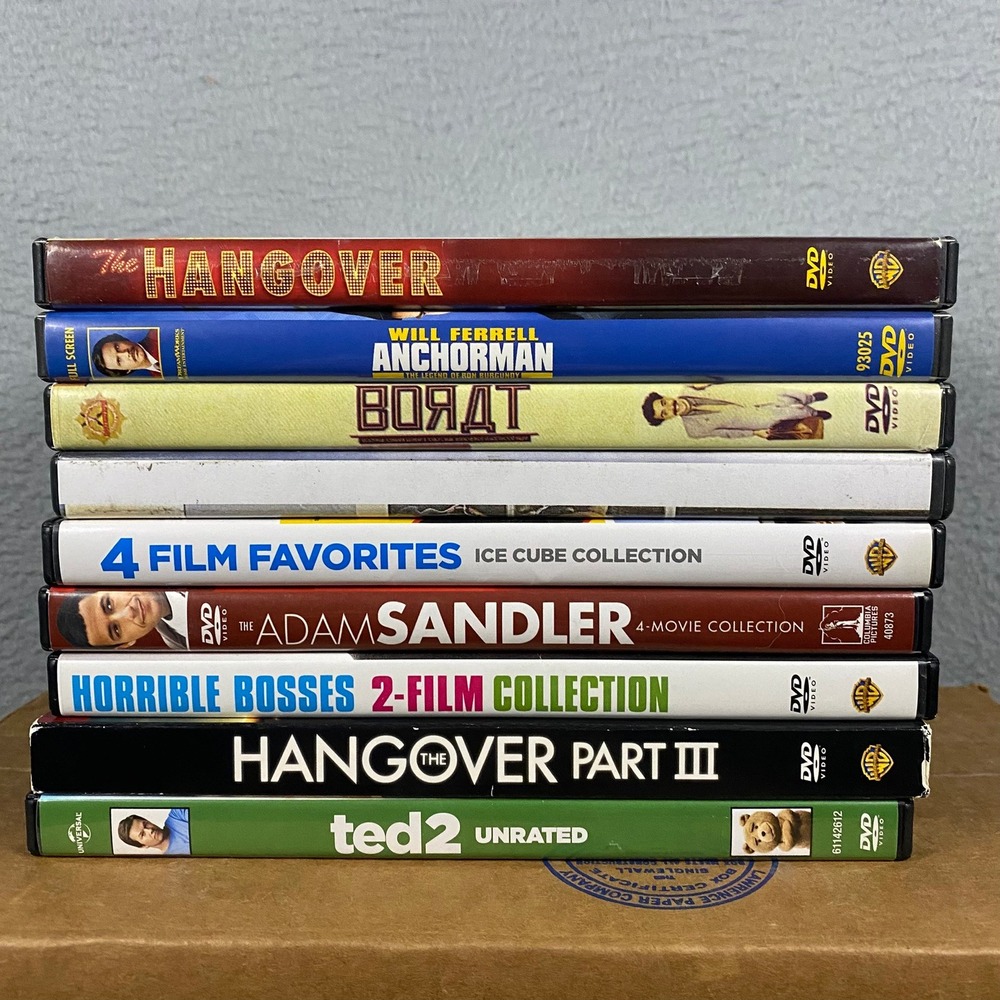 Comedy DVD Lot Hangover Ted 2 Borat Anchorman Adam Sandler Ice Cube Collections